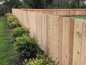 Photo of a privacy stockade wood fence